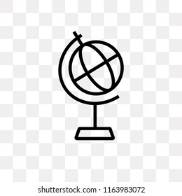 Classroom globe vector icon isolated on transparent background, Classroom globe logo concept