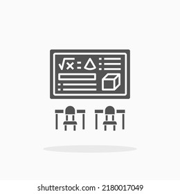 Classroom glyph icon. Can be used for digital product, presentation, print design and more.