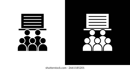 Classroom icon of a flat style vector