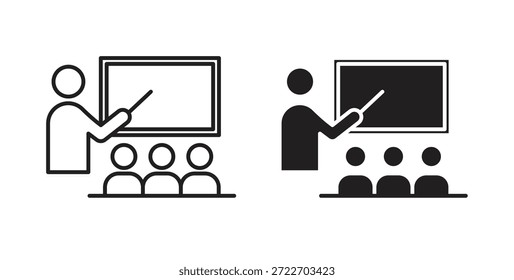 Klassenzimmer-Symbol, einzelne Vektorgrafik. Vektorpiktogramm für Web und App