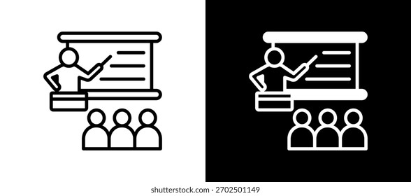 Classroom Icon linemixed Vector Illustration