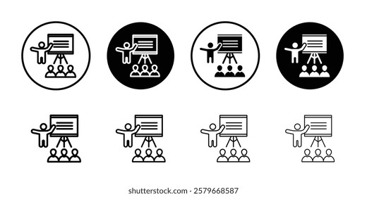 Classroom icon Outline thin set pack series