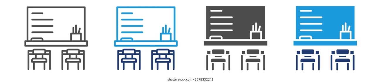 Conjunto de iconos de aula Estilo múltiple