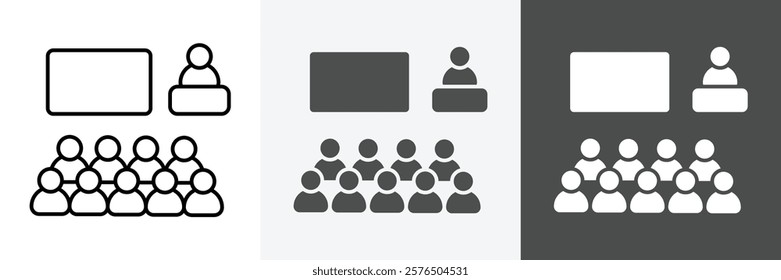 Classroom icon set vector art