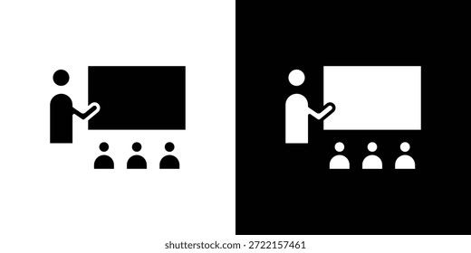 Ilustración vectorial de iconos de clase - iconos de vector de estilo negro de alta calidad
