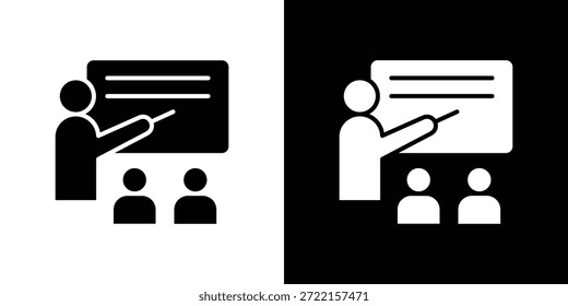 Ilustración vectorial de iconos de clase - iconos de vector de estilo negro de alta calidad
