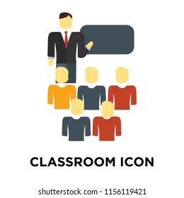Classroom icon vector isolated on white background, Classroom transparent sign