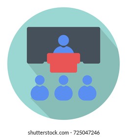 Classroom icon vector with shadow
