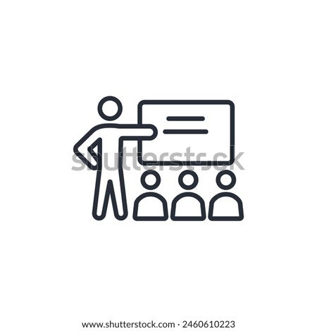 classroom icon. vector.Editable stroke.linear style sign for use web design,logo.Symbol illustration.