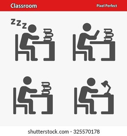 Classroom Icons. Professional, pixel perfect icons optimized for both large and small resolutions. EPS 8 format.