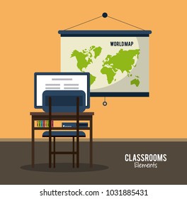 Classroom interior room