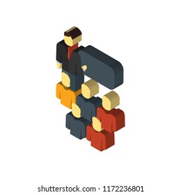 Classroom isometric left top view 3D icon
