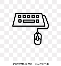 Classroom Keyboard vector icon isolated on transparent background, Classroom Keyboard logo concept