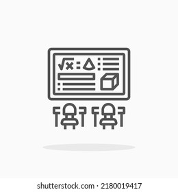 Classroom line icon. Editable stroke and pixel perfect. Can be used for digital product, presentation, print design and more.