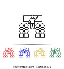 classroom multi color style icon. Simple thin line, outline vector of school icons for ui and ux, website or mobile application
