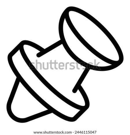 Classroom push thumbtack icon outline vector. Affixing material pin. Noticeboard organizer pushpin