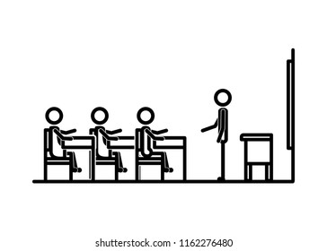 classroom scene with students and teacher