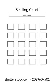 Classroom Seating Chart Blank Template. Clipart Image