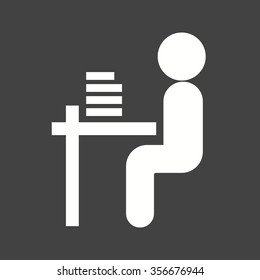 Classroom, students, sitting icon vector image.Can also be used for education and science. Suitable for web apps, mobile apps and print media.