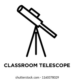 Classroom Telescope icon vector isolated on white background, Classroom Telescope transparent sign , linear symbol and stroke design elements in outline style