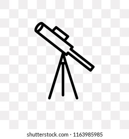 Classroom Telescope vector icon isolated on transparent background, Classroom Telescope logo concept