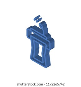 Classroom Tribune isometric left top view 3D icon