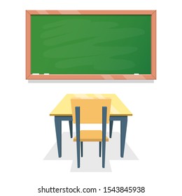Ilustración de diseño vectorial en aula aislada en fondo blanco