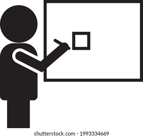 Classroom vector icon illustration black and white