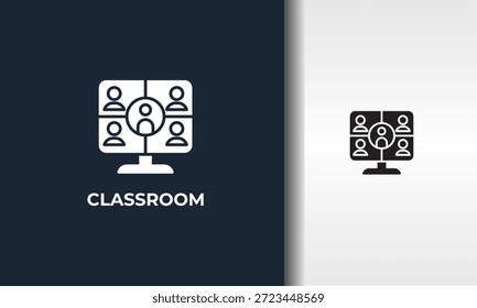 Ilustração De Símbolo Isolado De Vetor, Ícone Ou Sinal De Logotipo Da Sala De Aula