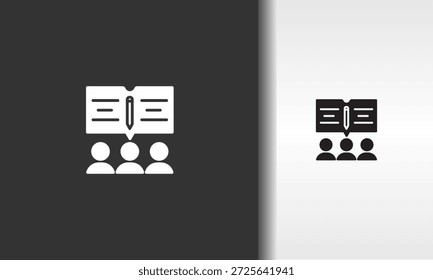 Ilustración De Símbolo Aislado De Vector, Icono O Logotipo De Aula