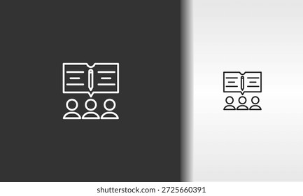 Ilustración De Símbolo Aislado De Vector, Icono O Logotipo De Aula