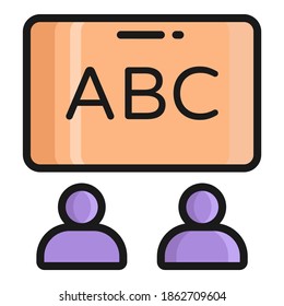 Klassenzimmer, Vektorsymbol, Symbol für Schule und Bildung