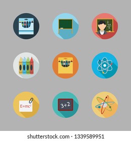 classroom vector icon set