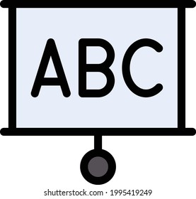icono de color de línea vector en aula