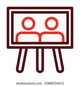 Classroom Vector Thick Line Two Color Icons For Personal And Commercial Use.
