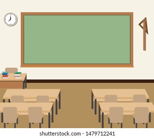 Classrooms Complete Teacher Desks Student Desks Stock Vector (Royalty ...