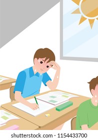 Classrooms without a cooler are hot. Risk of heat stroke.
