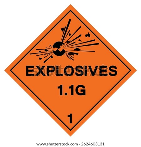 Classs 1 Explosives 1.1G Symbol Sign , Vector Illustration, Isolate On White Background Label. EPS10