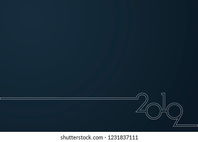 Classy 2019 Happy New Year background.