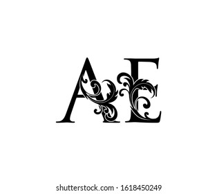 Classy A, E and AE Vintage Letter Logo Design