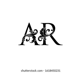 Classy A, R and AR Vintage Letter Logo Design