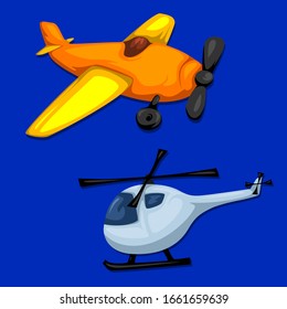 Vector de avión clásico a todo color aislado en fondo blanco