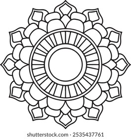 classy and attractive mandala design for coloring book, tattoo and henna design.
