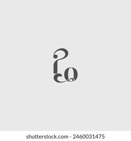 Classy black fashion beauty monogram initial logo letter simple and minimalism IO