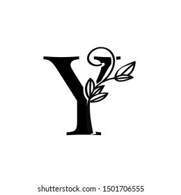 Classy black Initial letter Y vintage Logo Icon. Monocrome vintage Logo Icon recomended for boutique,restaurant, wedding service, hotel or business identity.