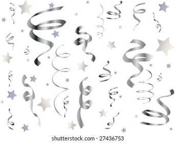 Classy black ribbon vector design for parties and invitations