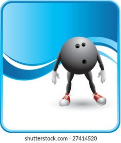 classy bowling ball man background