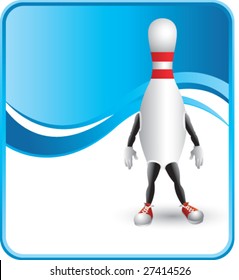 classy bowling pin man background