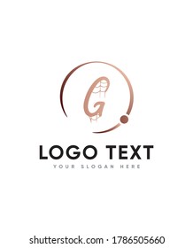 A classy calligraphic letter type G logo template, vector logo for business and company identity 