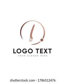 A classy calligraphic style letter type L logo template, vector logo for business and company identity 